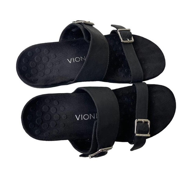 COPY - Vionic Ossa Orthaheel Women's Black Double Buckle Strap Sandals Size US 8 - Picture 6 of 12